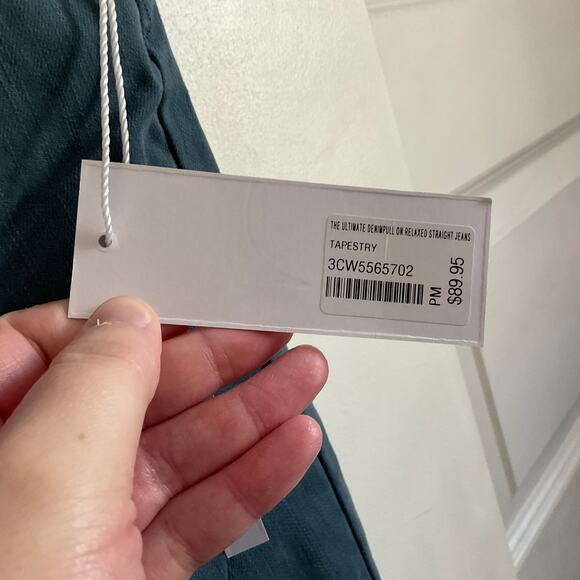 Soft Surroundings Ultimate Denim Pull On Relaxed Straight Jeans - MP - NEW - Picture 3 of 7